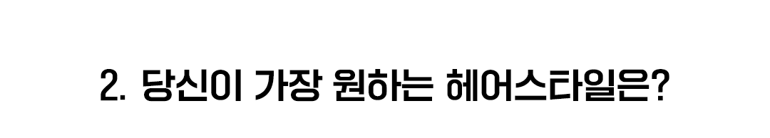 2. 당신이 가장 원하는 헤어스타일은?